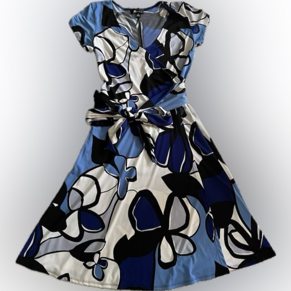 AB STUDIO short sleeve floral dress